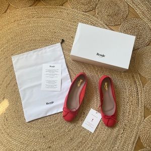 Rouje Coline Ballerinas in Cherry Red